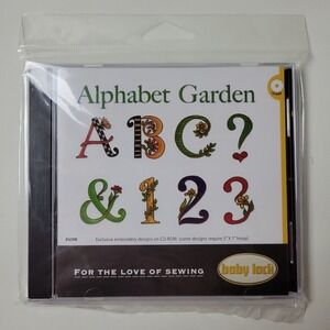 Baby Lock Alphabet Garden Embroidery Designs CD-ROM P37FR Lori Gardner PES BLF